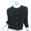 Jill Roberts Cashmere Cropped Cardigan Black Size Small Crewneck Sweater