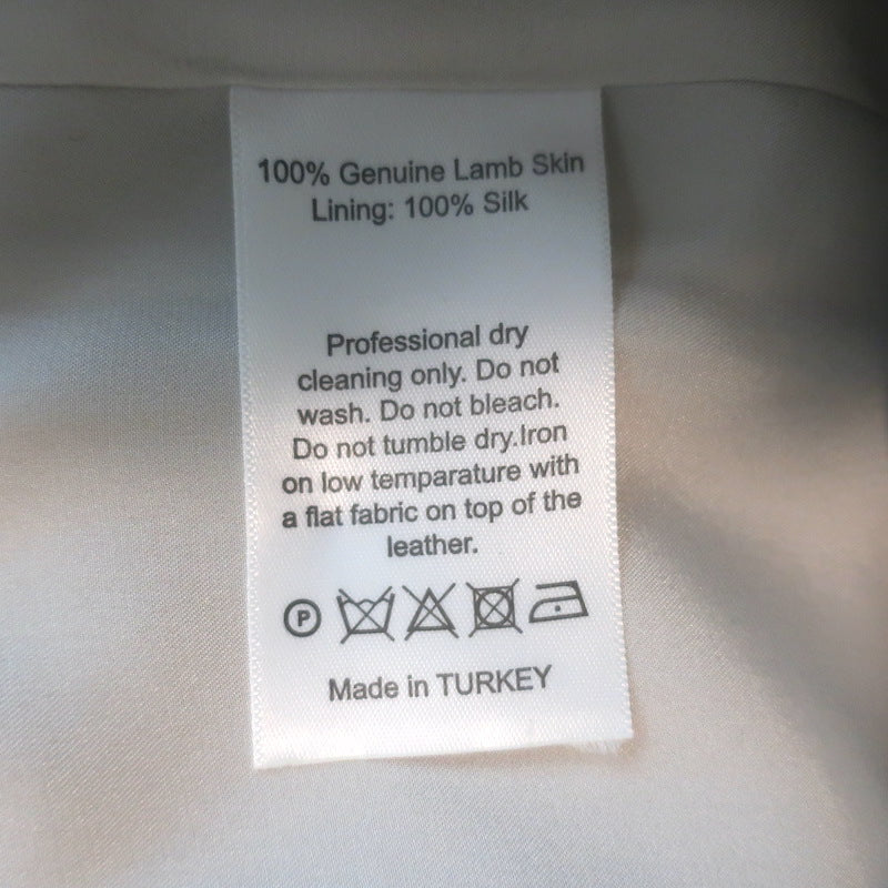 Zeynep Arcay Leather Suit Taupe Size US 10 Double Breasted Jacket &amp; Mom Pants