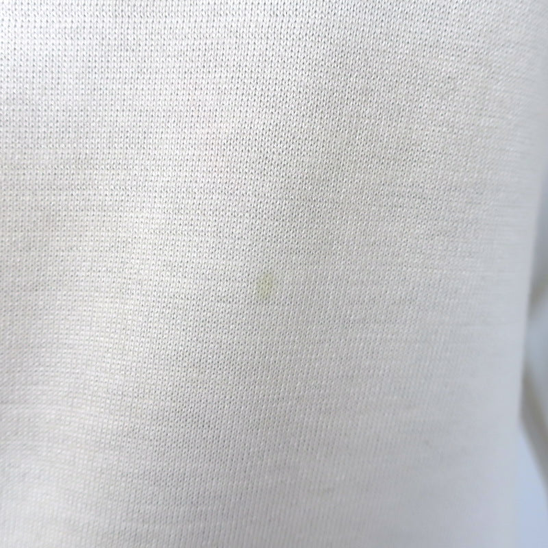 Loro Piana Knit Polo Shirt Cream Silk-Cotton Size 40