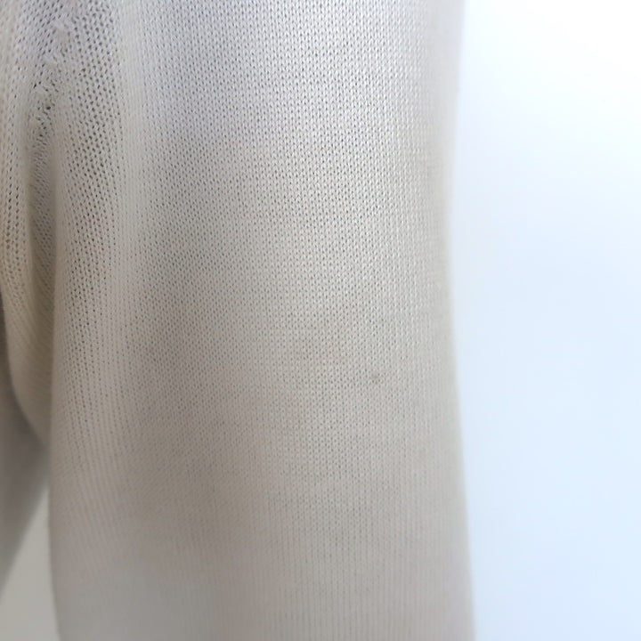 Loro Piana Knit Polo Shirt Cream Silk-Cotton Size 40