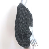 Equipment Sola Balloon Sleeve Blouse Black & White Polka Dot Silk Size Small