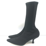Khaite Taylor Neoprene Sock Boots Black Size 39 Pointed Toe Kitten Heel