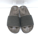 Brunello Cucinelli Monili Band Slide Sandals Dark Gray Suede Size 37 NEW