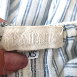 CP Shades Maxi Skirt Lily White/Blue Striped Linen Size Extra Small