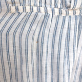 CP Shades Long Sleeve Dress White/Blue Striped Linen Size Small