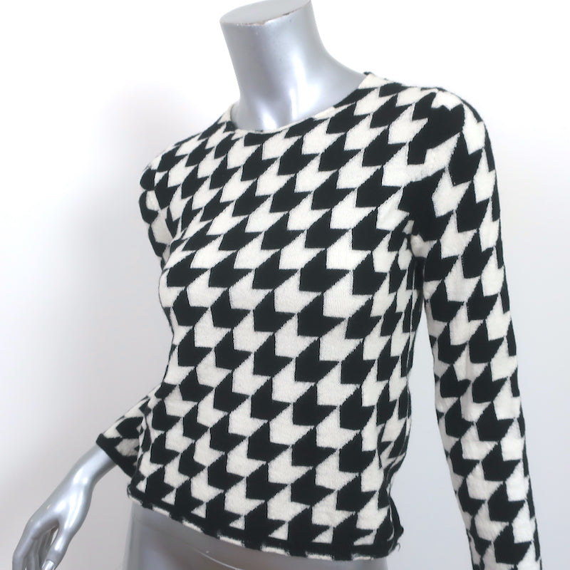 Comme des Garcons Houndstooth Sweater Black/White Wool Size Extra Small