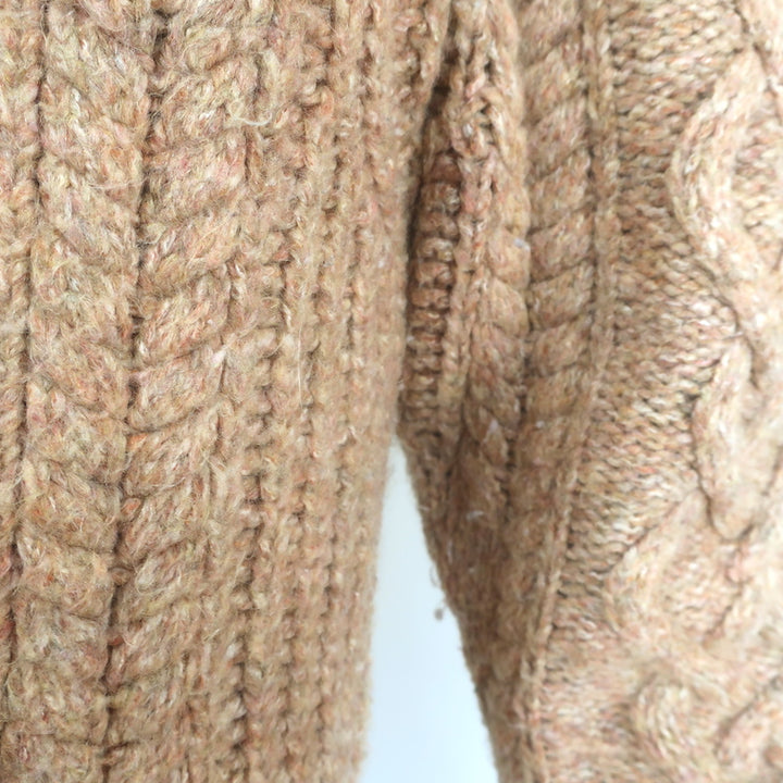 Isabel Marant Etoile Rebeca Puff Sleeve Zip-Up Cardigan Ochre Size 34