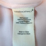 LoveShackFancy Daya Maxi Dress Light Pink Floral Print Chiffon Size 4