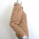 Isabel Marant Etoile Rebeca Puff Sleeve Zip-Up Cardigan Ochre Size 34