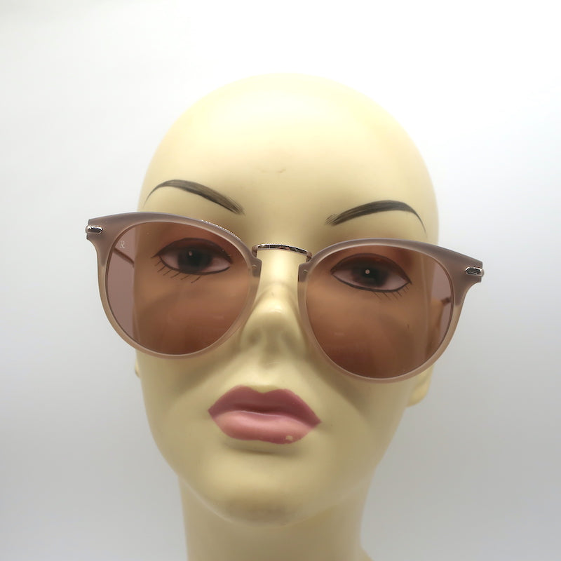 CHANEL 90s SILVER TONE PINK TRANSPARENT RIMLESS SUNGLASSES