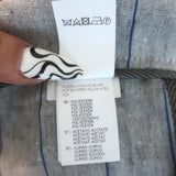 Brunello Cucinelli Pinstripe Linen Cropped Pants Light Gray/Blue Size US 6