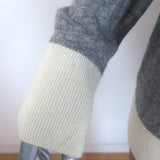 Rag & Bone Rhea Colorblock Turtleneck Sweater Gray Cashmere-Wool Size Medium
