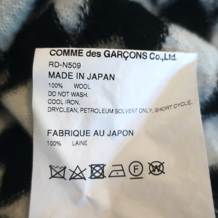 Comme des Garcons Houndstooth Sweater Black/White Wool Size Extra Small
