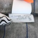 Brunello Cucinelli Pinstripe Linen Cropped Pants Light Gray/Blue Size US 6