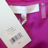 LoveShackFancy Noble Strapless Bow Mini Dress Fuschia Silk Size 8 NEW