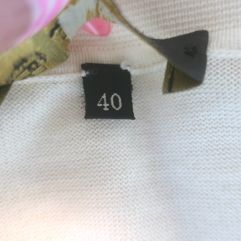 Loro Piana Knit Polo Shirt Cream Silk-Cotton Size 40