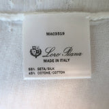 Loro Piana Knit Polo Shirt Cream Silk-Cotton Size 40