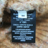 Isabel Marant Etoile Rebeca Puff Sleeve Zip-Up Cardigan Ochre Size 34