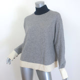 Rag & Bone Rhea Colorblock Turtleneck Sweater Gray Cashmere-Wool Size Medium
