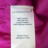 LoveShackFancy Noble Strapless Bow Mini Dress Fuschia Silk Size 8 NEW