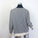 Rag & Bone Rhea Colorblock Turtleneck Sweater Gray Cashmere-Wool Size Medium