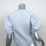 Ulla Johnson Rocia Puff Sleeve Sweatshirt Top Blue Melange Size Small