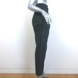 Brunello Cucinelli Metallic Check Paperbag Waist Pants Charcoal/Green Size US 6