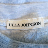 Ulla Johnson Rocia Puff Sleeve Sweatshirt Top Blue Melange Size Small