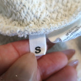 Ulla Johnson Rocia Puff Sleeve Sweatshirt Top Blue Melange Size Small