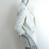 HELMUT Helmut Lang Scrunch-Sleeve Blazer Off-White Stretch Wool Size 0