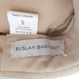 Ruslan Baginskiy Monogram Baker Boy Cap Ecru Corduroy Size Small