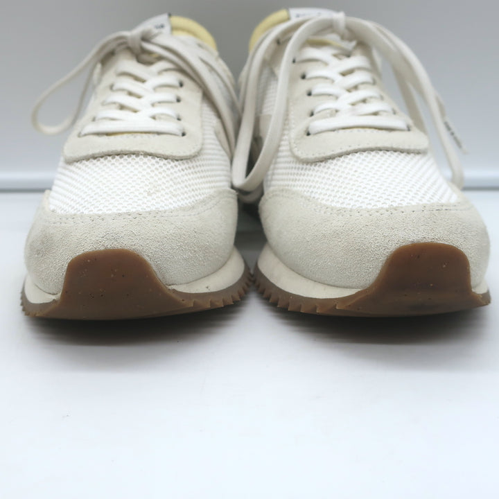 Rag &amp; Bone Retro Low Top Running Sneakers White Mesh &amp; Off-White Suede Size 37