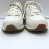 Rag & Bone Retro Low Top Running Sneakers White Mesh & Off-White Suede Size 37