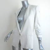 HELMUT Helmut Lang Scrunch-Sleeve Blazer Off-White Stretch Wool Size 0