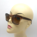 SALT Optics Polarized Square Sunglasses Brown Ombre Transparent