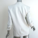 HELMUT Helmut Lang Scrunch-Sleeve Blazer Off-White Stretch Wool Size 0