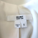 HELMUT Helmut Lang Scrunch-Sleeve Blazer Off-White Stretch Wool Size 0
