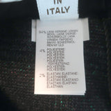 Brunello Cucinelli Metallic Check Paperbag Waist Pants Charcoal/Green Size US 6