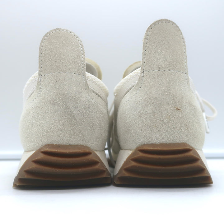 Rag &amp; Bone Retro Low Top Running Sneakers White Mesh &amp; Off-White Suede Size 37