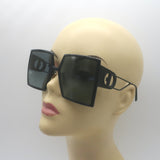 Christian Dior 30Montaigne Oversized Square Sunglasses Black 58mm