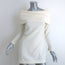 Zara Off the Shoulder Mini Dress Ivory Crepe Size Small Long Sleeve Tunic NEW