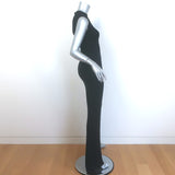 Revillon Sleeveless Knit Maxi Dress Black Wool-Cashmere Size Small