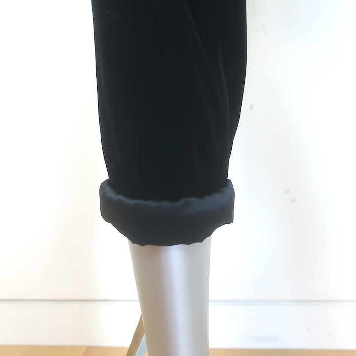 Brunello Cucinelli Monili-Detail Satin-Cuff Velvet Jumpsuit Black Size Medium