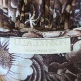 Ulla Johnson Elsie Tiered Ruffled Midi Dress Brown Printed Cotton Size 4