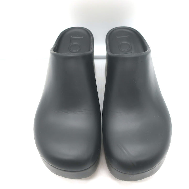 Loewe Terra 90 Platform Clogs Black Rubber Size 41