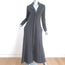 Jarbo Maxi Coat Gray Topstitched Cotton Size Small