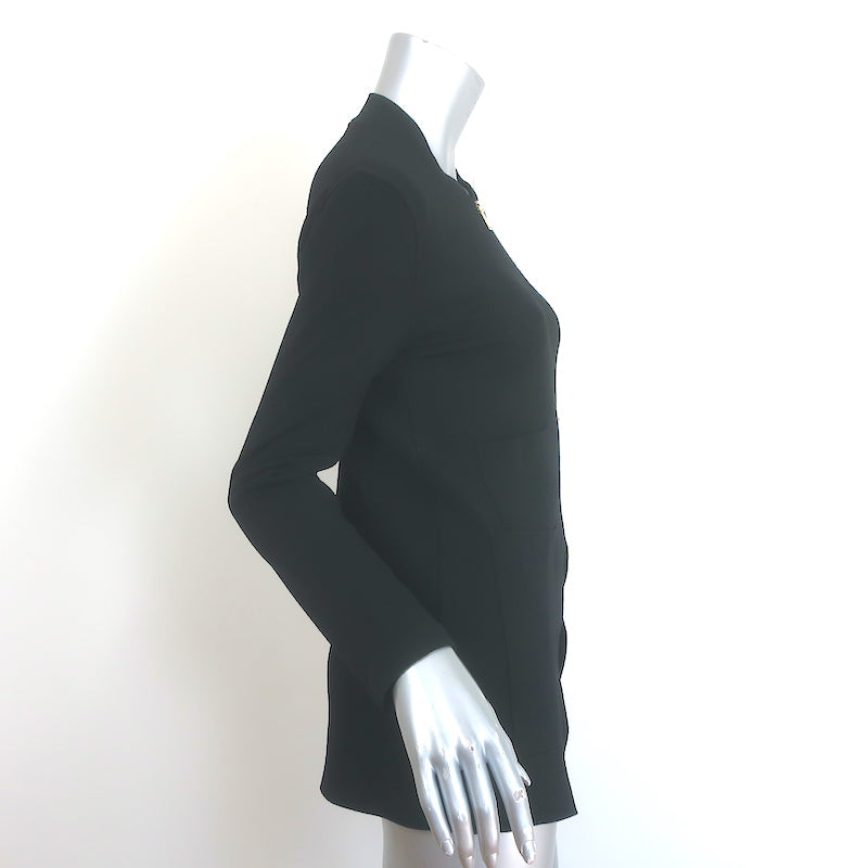 Stella McCartney Compact Knit Zip-Front Jacket Black Size 42
