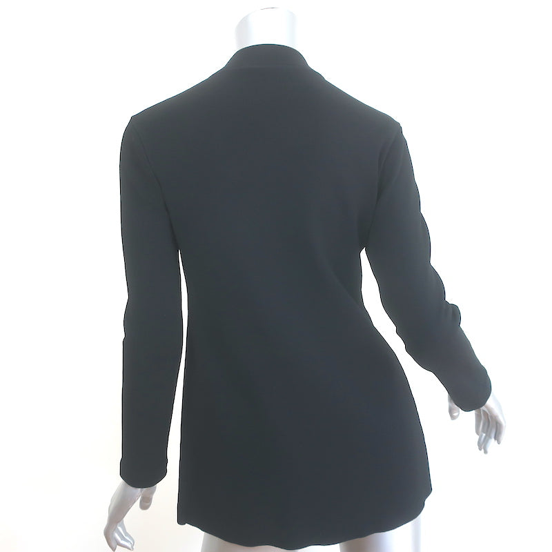 Stella McCartney Compact Knit Zip-Front Jacket Black Size 42