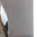 Brunello Cucinelli Monili Platform Espadrille Sandals Black Leather Size 37 NEW