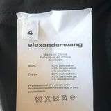 Alexander Wang High Waisted Snap-Front Leggings Black Stretch Wool Size 4 NEW
